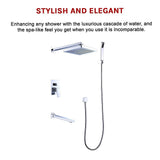 Luxurious 8" Rain Shower Head Mixer Set