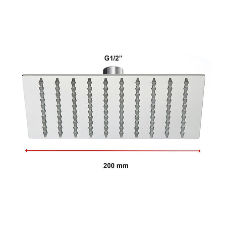 Della Francesca 200mm Polished Chrome Shower Head