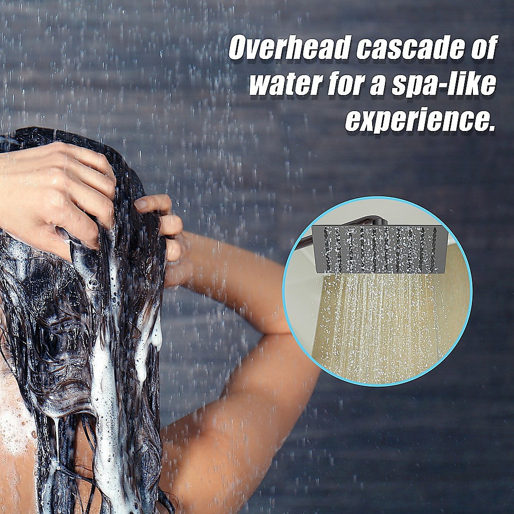 Della Francesca 200mm Matte Black Shower Head