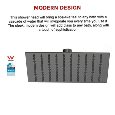 Della Francesca 200mm Matte Black Shower Head