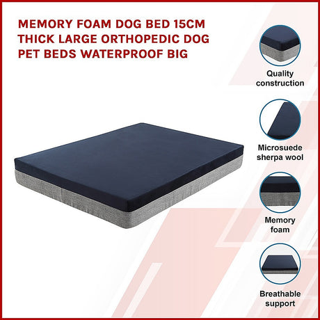 Premium Orthopedic Memory Foam Dog Bed