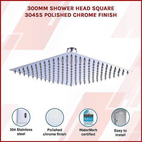 Della Francesca 300mm Square Rain Shower Head