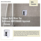 Shower Bath Mixer Tap Bathroom WATERMARK Approved - Chrome