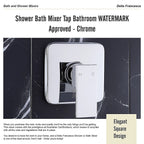 Shower Bath Mixer Tap Bathroom WATERMARK Approved - Chrome