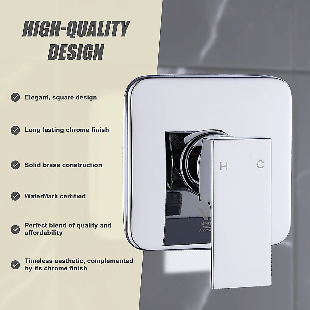 Shower Bath Mixer Tap Bathroom WATERMARK Approved - Chrome