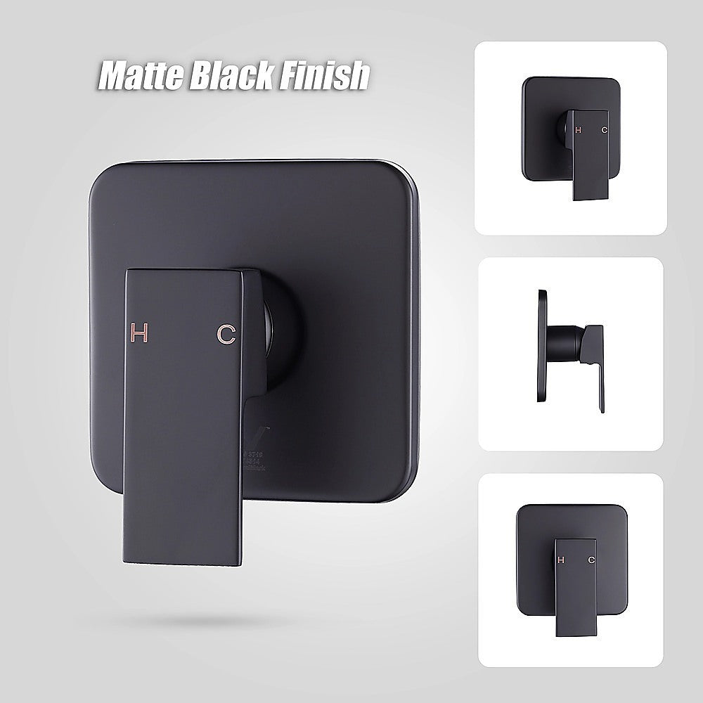 Shower Bath Mixer Tap Bathroom WATERMARK Approved - Electroplated Matte Black