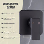 Shower Bath Mixer Tap Bathroom WATERMARK Approved - Electroplated Matte Black