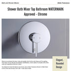 Shower Bath Mixer Tap Bathroom WATERMARK Approved - Chrome