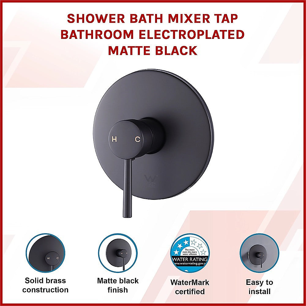 Shower Bath Mixer Tap Bathroom Electroplated Matte Black
