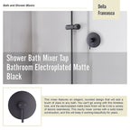 Shower Bath Mixer Tap Bathroom Electroplated Matte Black