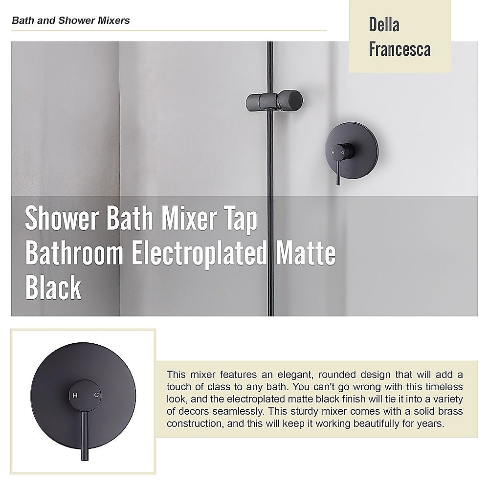Shower Bath Mixer Tap Bathroom Electroplated Matte Black