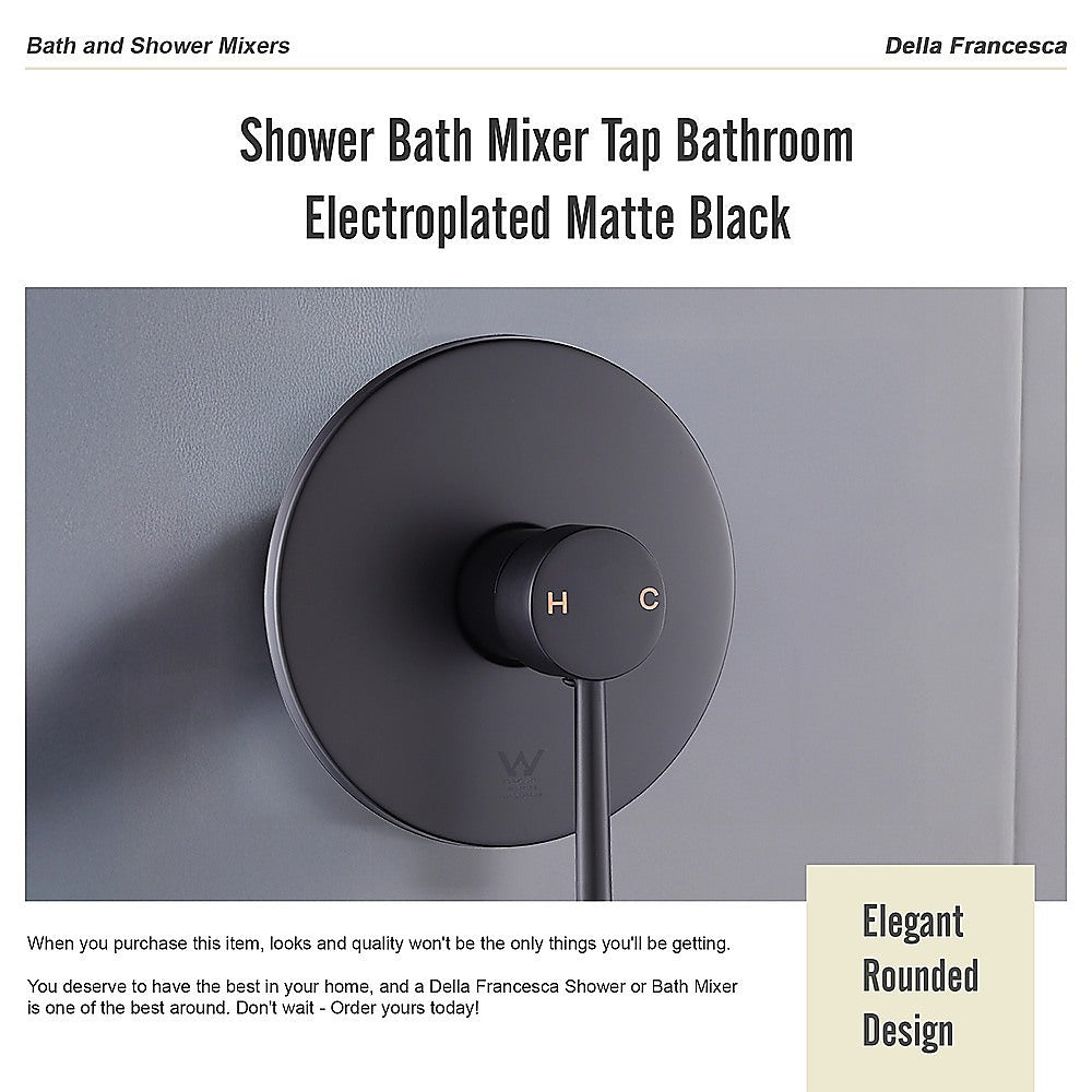 Shower Bath Mixer Tap Bathroom Electroplated Matte Black