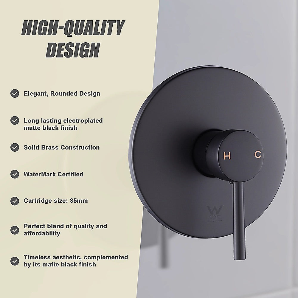 Shower Bath Mixer Tap Bathroom Electroplated Matte Black