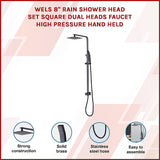 Della Francesca 8" Dual Head Rain Shower Set