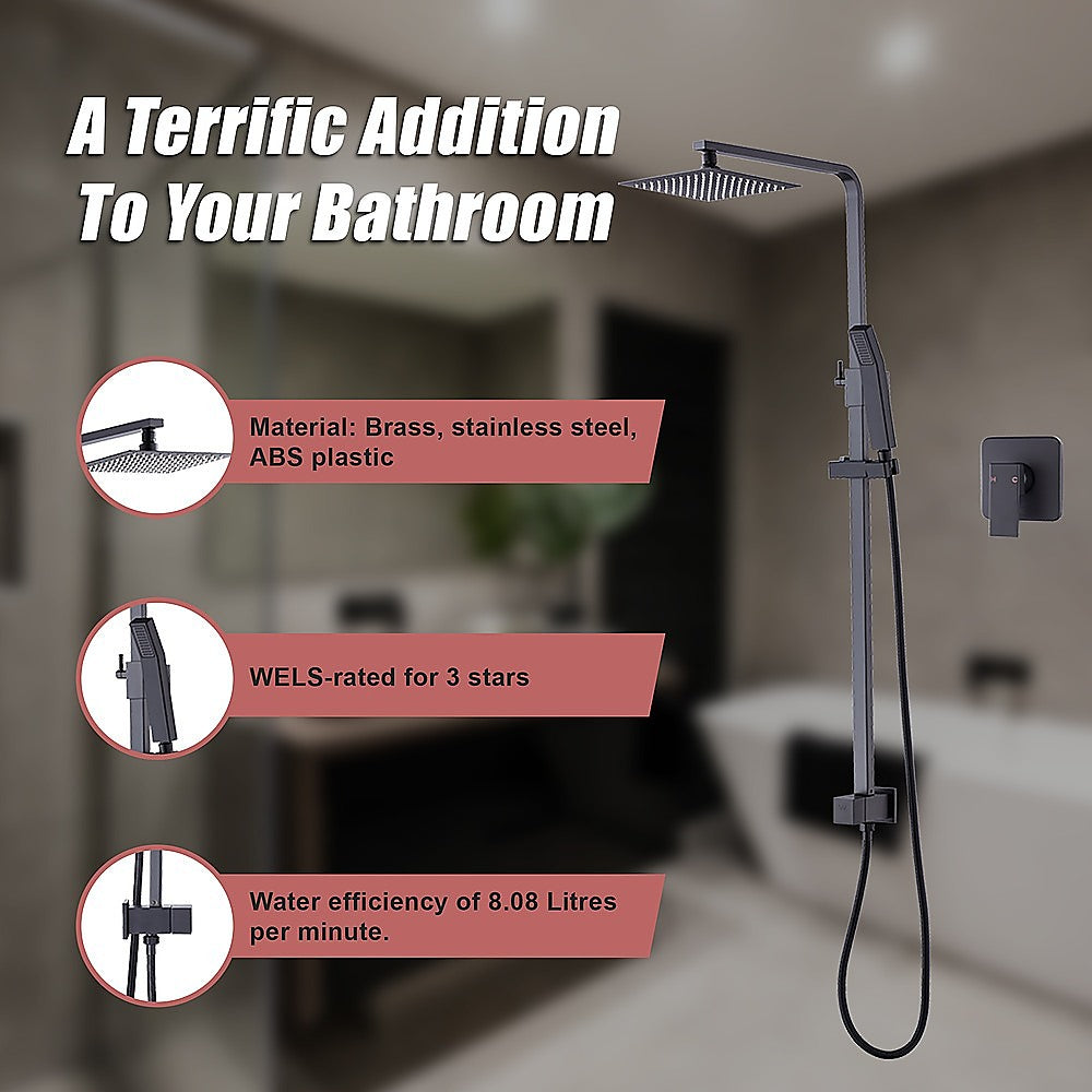 WELS 8" Dual Rain Shower Head Set