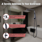 WELS 8" Dual Head Rain Shower Set