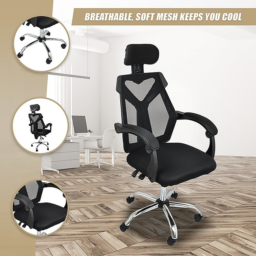 Ergonomic Mesh Office Gaming Chair - Black