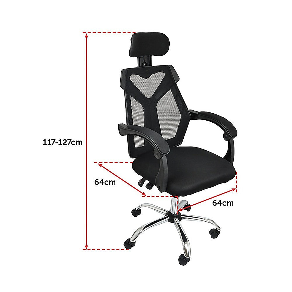 Ergonomic Mesh Office Gaming Chair - Black