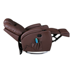 Palermo 360° Swivel Massage Recliner Chair with Heated PU Leather