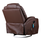 Palermo 360° Swivel Massage Recliner Chair with Heated PU Leather