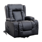 Recliner Chair Electric Massage Chair Lift Heated Leather Lounge Sofa Black