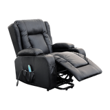 Recliner Chair Electric Massage Chair Lift Heated Leather Lounge Sofa Black
