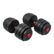 40kg Adjustable Rubber Dumbbell Set Barbell Home GYM Exercise Weights