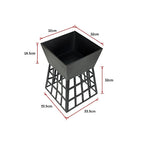 Square Black Fire Pit for Outdoor Heating