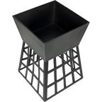 Square Black Fire Pit for Outdoor Heating