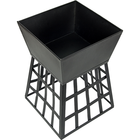 Square Black Fire Pit for Outdoor Heating