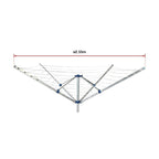 4 Arm Rotary Clothes Airer with 40m Line