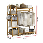 Eco-Friendly Bamboo Portable Clothes Rack