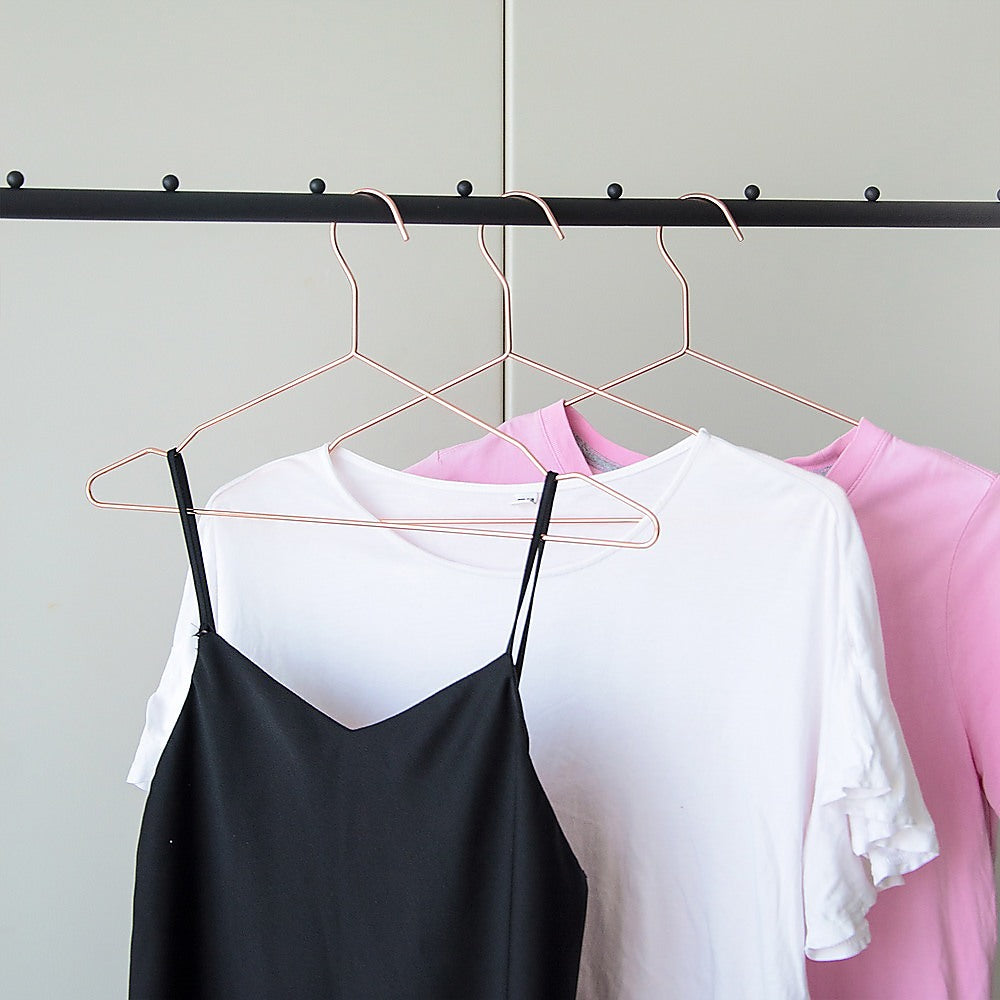 Rose Gold Metal Hangers Set of 60