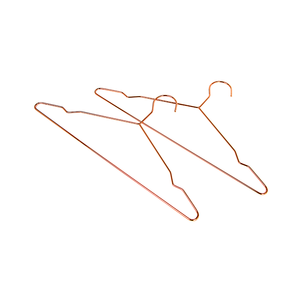 Rose Gold Metal Hangers Set of 60