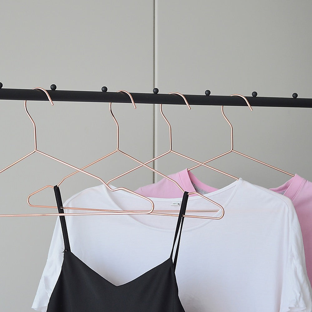 Rose Gold Metal Wire Coat Suit Hangers