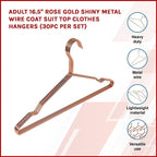 Rose Gold Metal Wire Coat Suit Hangers