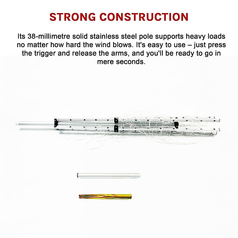 4 Arm 50m Rotary Outdoor Clothes Dryer