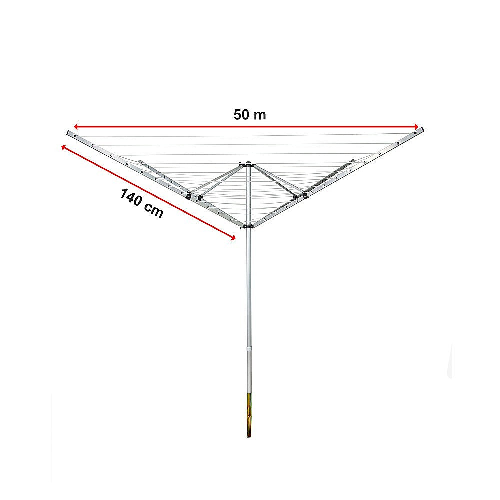 4 Arm 50m Rotary Outdoor Clothes Dryer