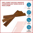Self-Adhesive Walnut Wood Grain Vinyl Tiles