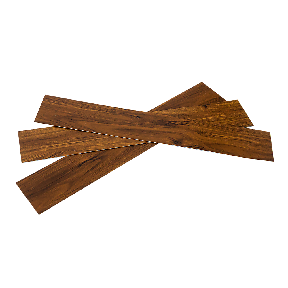 Self-Adhesive Walnut Wood Grain Vinyl Tiles