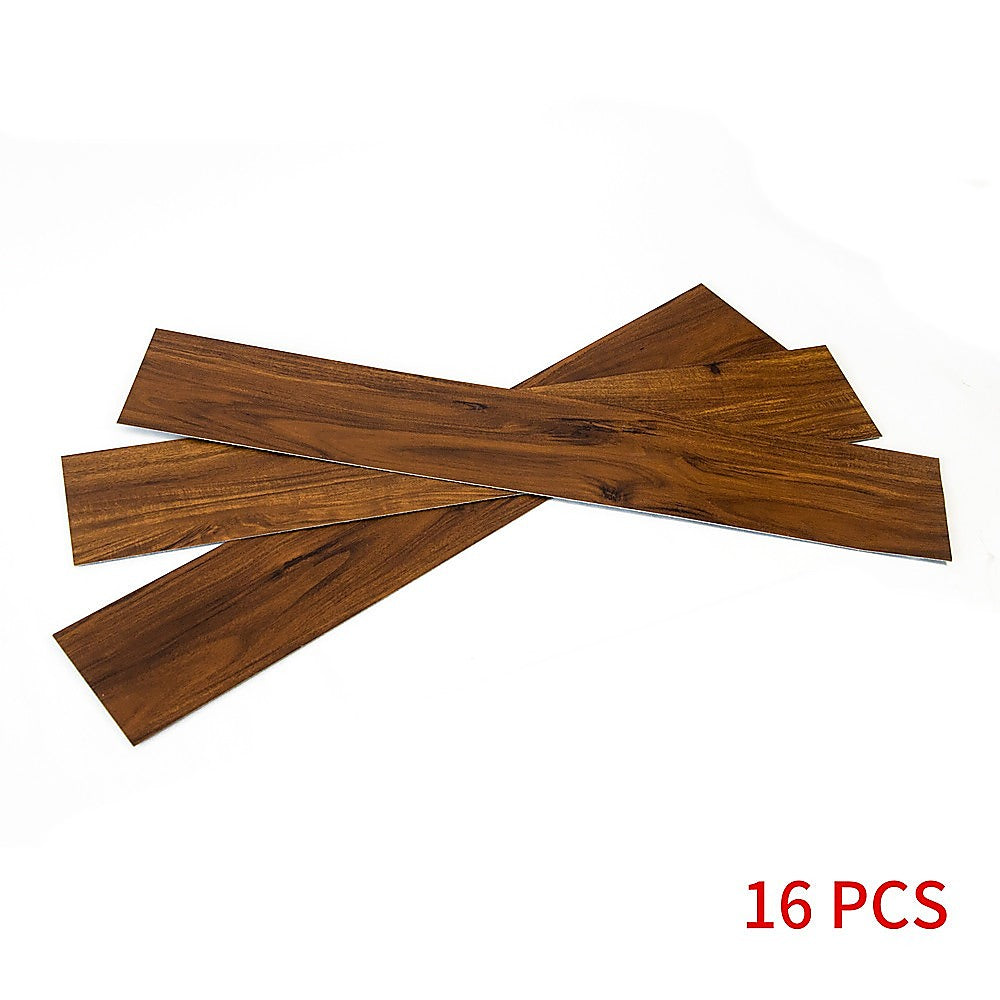Self-Adhesive Walnut Wood Grain Vinyl Tiles