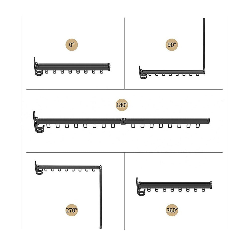 Foldable Wall-Mounted Clothes Drying Rack