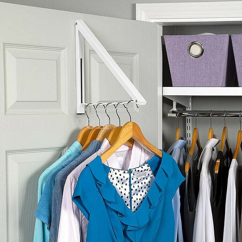 Retractable Wall-Mounted Clothes Hanger Rack