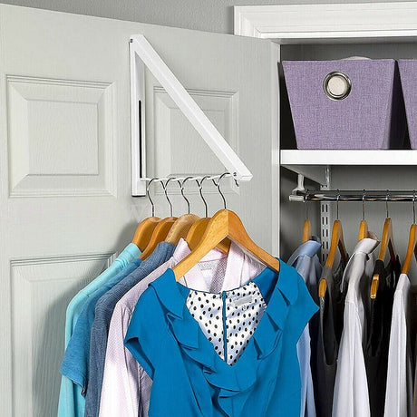 Retractable Wall-Mounted Clothes Hanger Rack