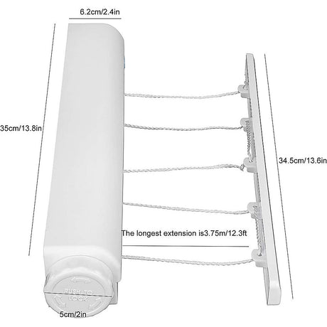 Retractable 5-Line Clothesline for Efficient Drying