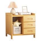 Bamboo Bedside Table Nightstand with Storage for Bedroom and Sofa Side Stand