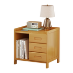 Bamboo Bedside Table Nightstand with Storage for Bedroom and Sofa Side Stand