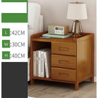Bamboo Bedside Table Nightstand with Storage for Bedroom and Sofa Side Stand