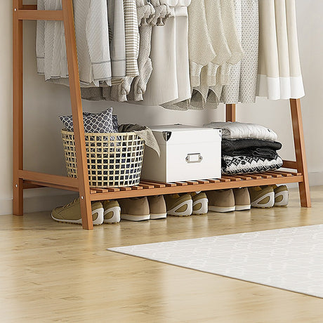 Bamboo Portable Clothes Rack and Garment Stand