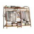 Bamboo Portable Clothes Rack and Garment Stand